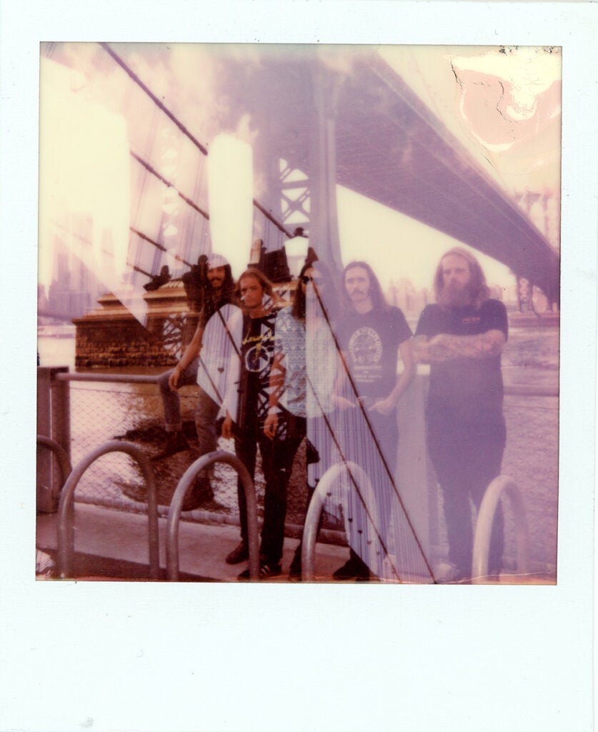Polaroid Onestep+ sample people on bridge