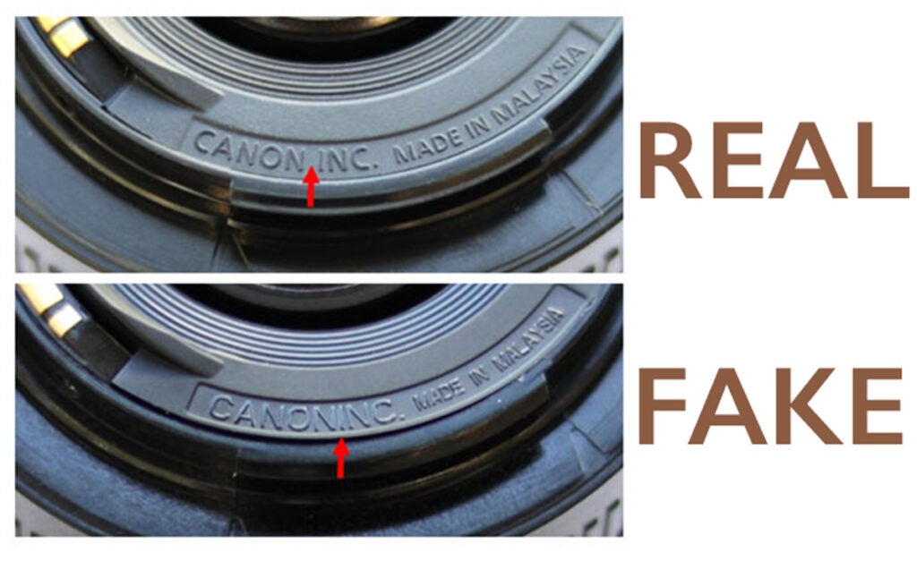 Fake Canon Lenses
