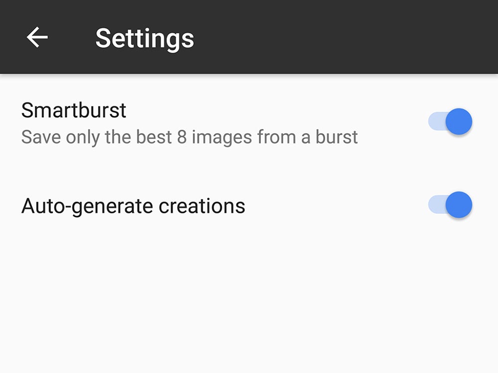 burst mode options