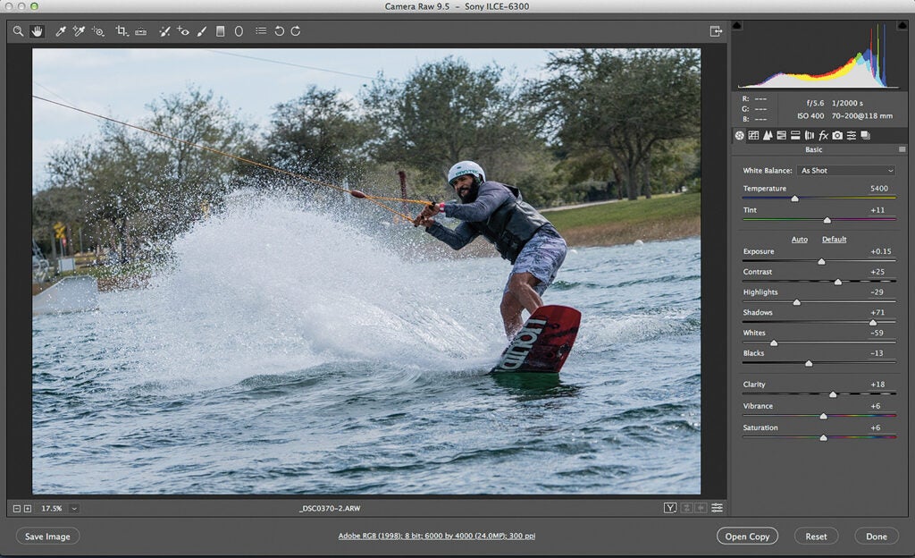 Fix raw photo exposure using Adobe Camera Raw in Photoshop