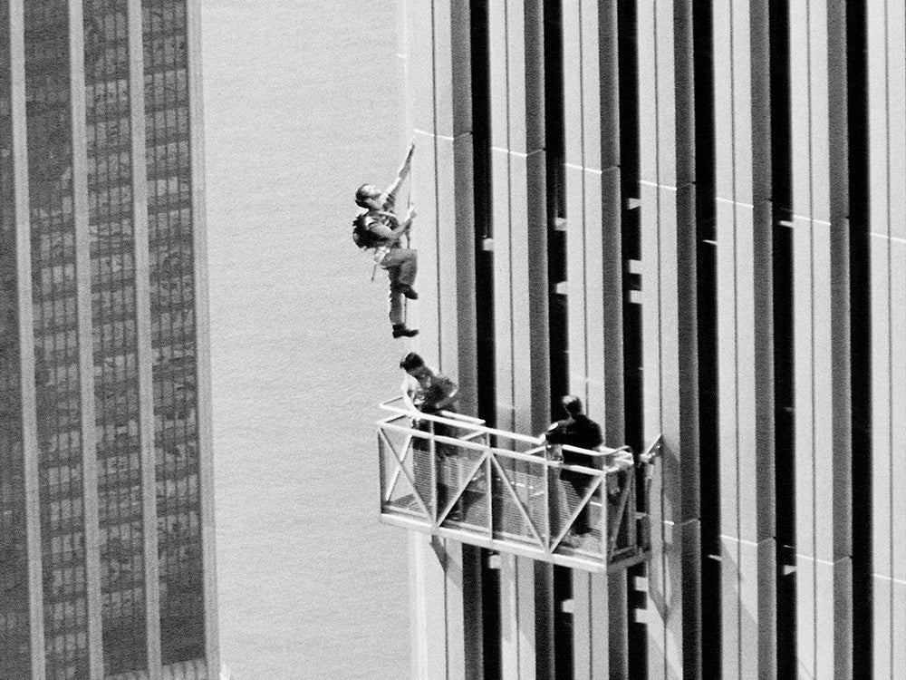 George Willig climbing twin towers