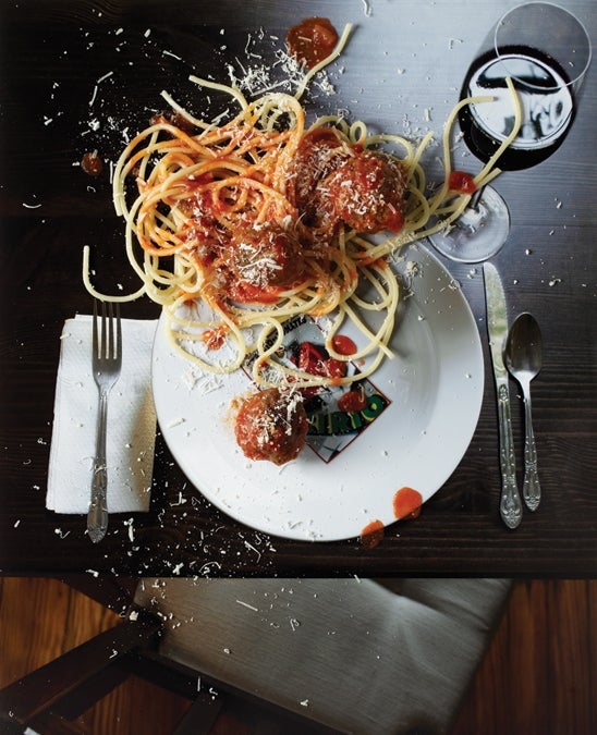 spaghetti off the plate