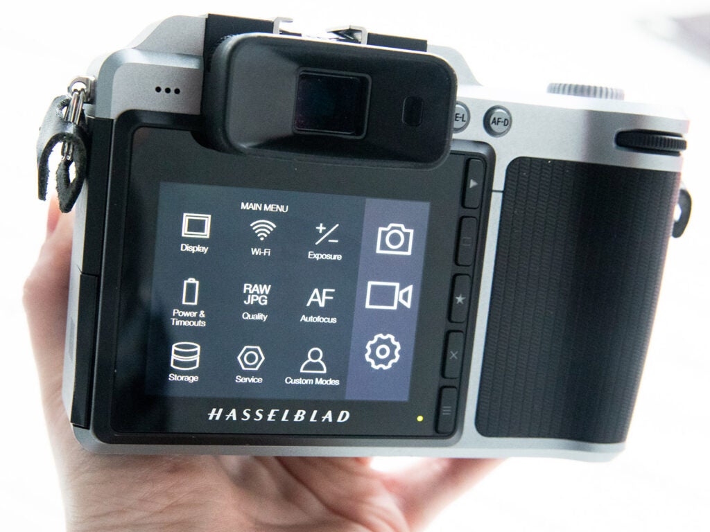 Hasselblad X1D Camera settings view