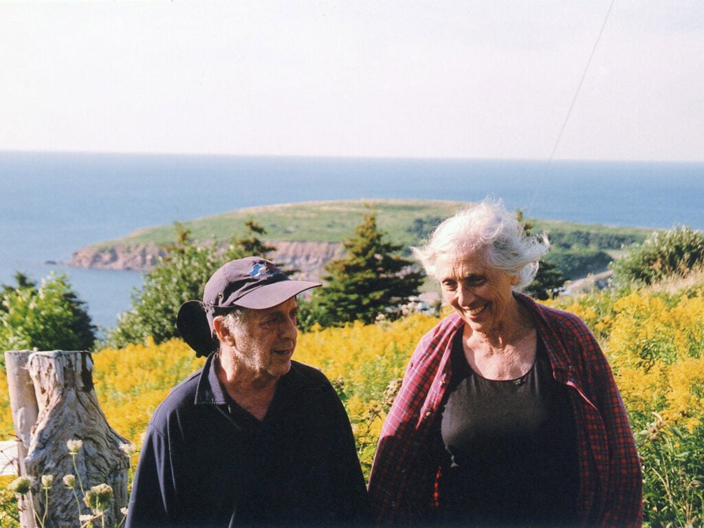 Robert and June in yellow field of flowers