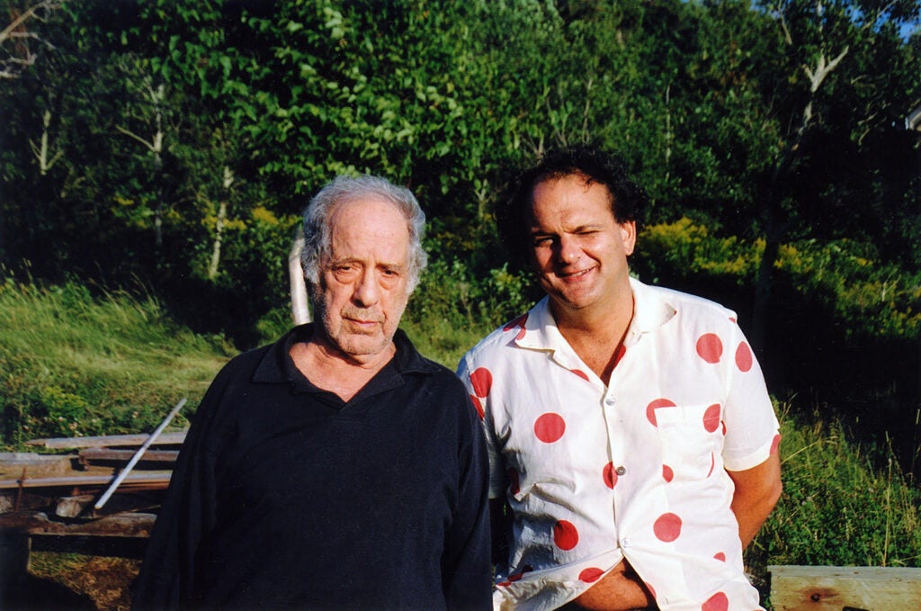 Director Gerald Fox poses with Robert Frank