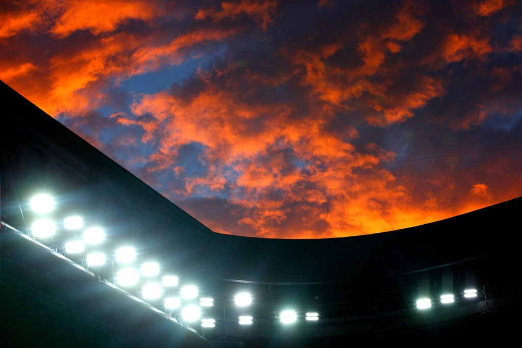 Sunset over Rod Laver Arena