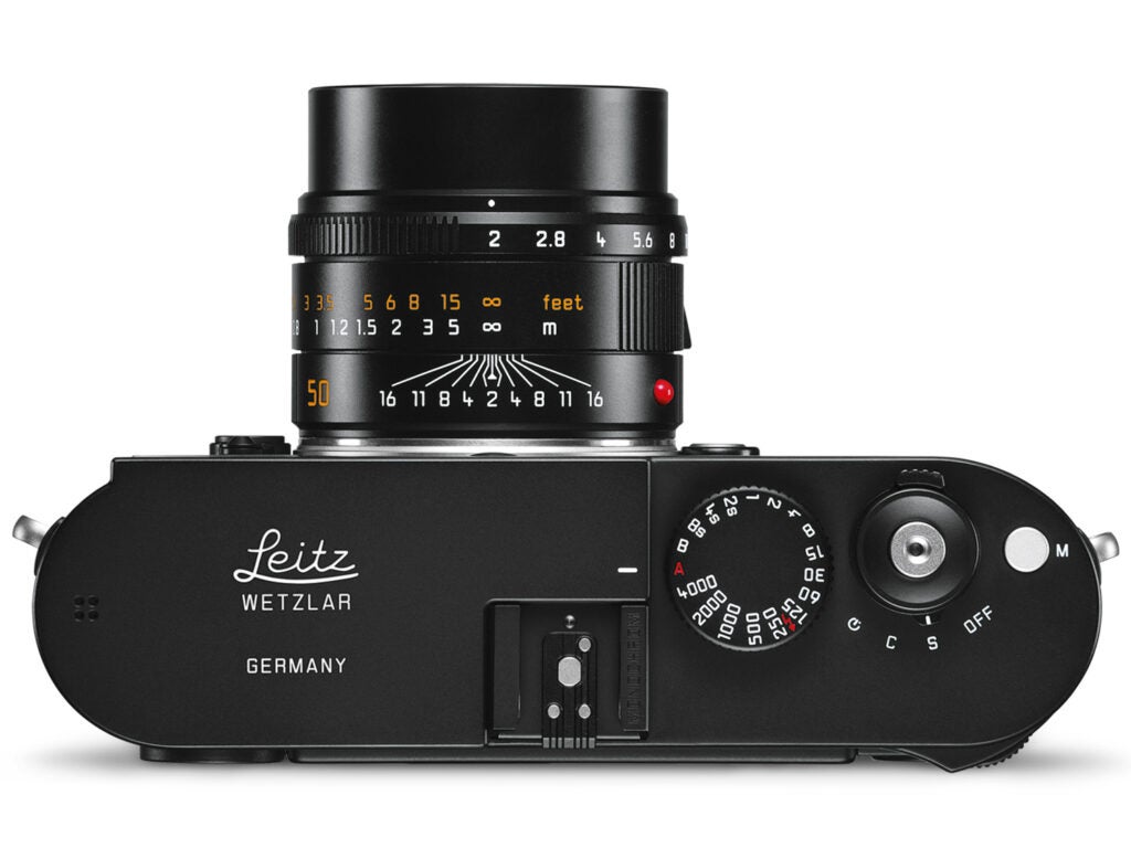 Limited edition Leica M Monochrom camera top view