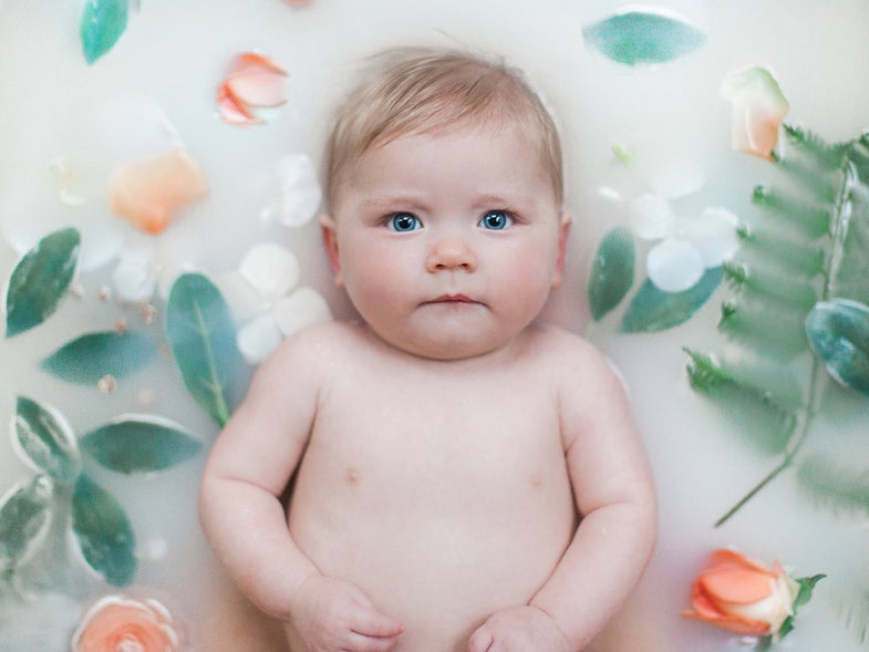 Milk bath photography portraits how-to