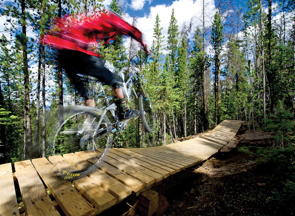 bicyclist in nature