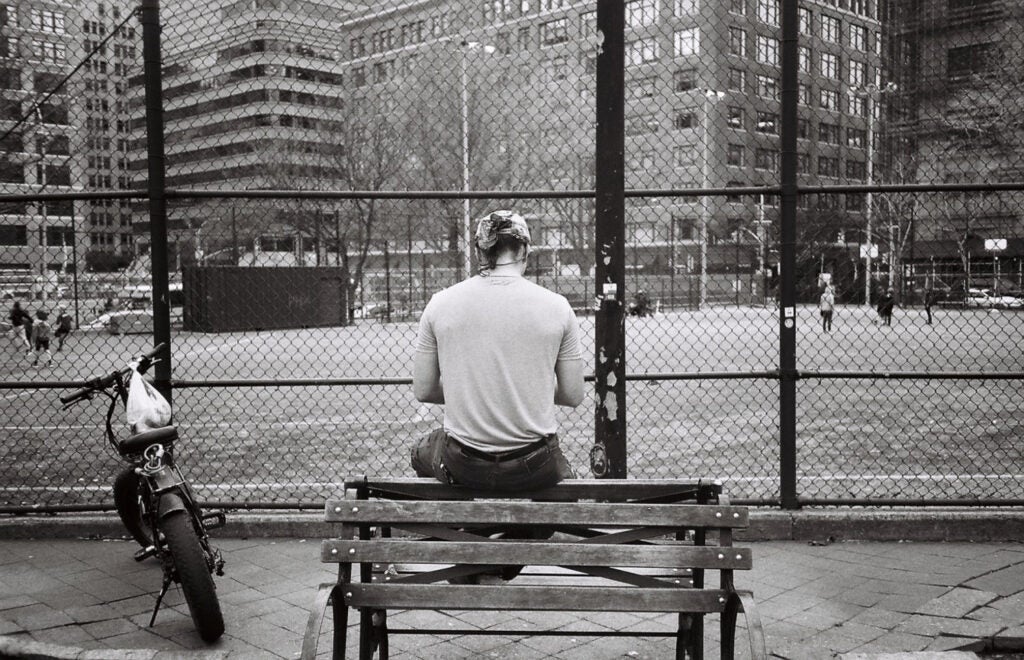 man on the bench