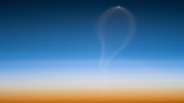 This is what a space launch looks like from space