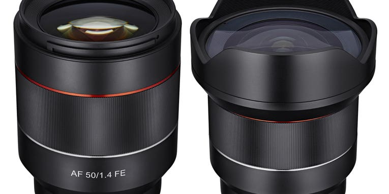 Samyang Announces Two Autofocus Prime Lenses For Sony E-Mount: 14mm f/2.8 and 50mm f/1.4