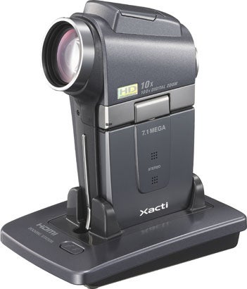 "Sanyo-Xacti-VPC-HD2-camera-HD-camcorder-in-docking"