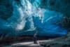 Tunnel of Light in a Dark Ice Cave