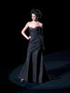 Model in black dress