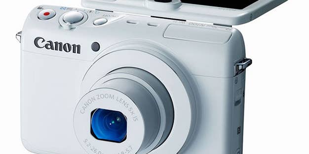 CES 2014 Canon PowerShot N100 Compact Camera With Rear-Facing Camera CES 2014 Canon PowerShot N100 Compact Camera With Rear-Facing Camera