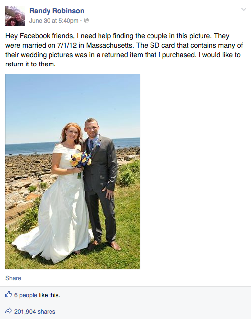 The Internet Helps Hunt Down Couple in a Viral Wedding Photo