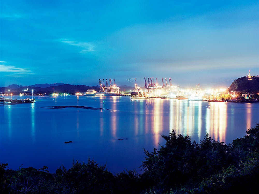 Port of Balboa at night