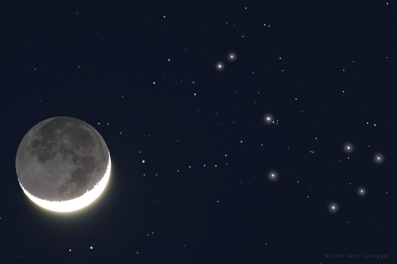 Moon and the Pleaides