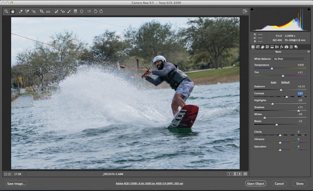 Fix raw photo exposure using Adobe Camera Raw in Photoshop