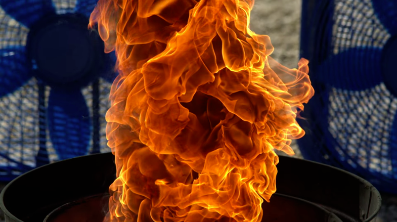 Fire Tornado in Super Slow-Motion