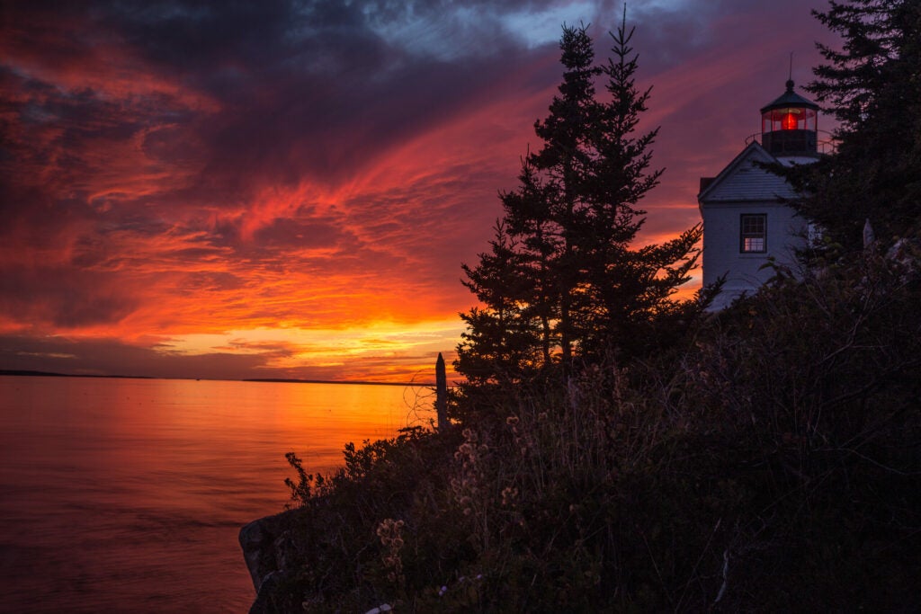 Bass Harbor on Fire