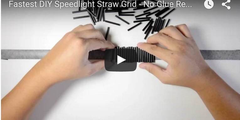 Here’s How to Make a DIY Flash Grid From Drinking Straws