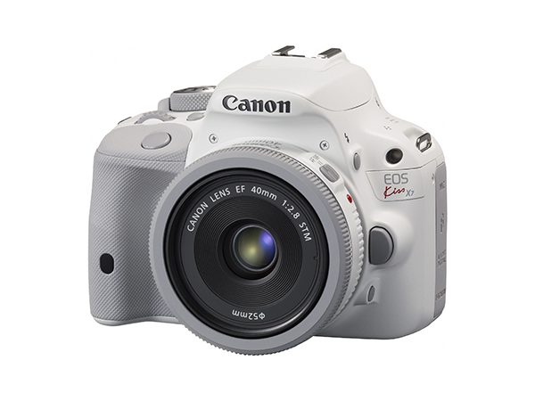 White Canon SL1 DSLR