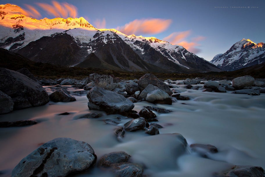 Today's Photo of the Day was captured by Michael Taburada at the Hooker River in Mount Cook National Park, New Zealand. Not much in the way of metadata with this photo, but Michael used a Canon 5D Mark II and a long exposure to capture this rushing river. See more of Michael's work <a href="http://www.flickr.com/photos/57454758@N05/">here. </a>