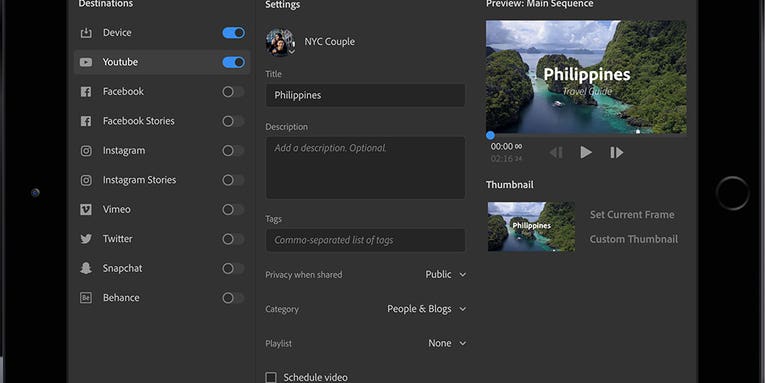 Adobe Premiere Rush CC offers video editing on iPad and iPhone Adobe Premiere Rush CC offers video editing on iPad and iPhone
