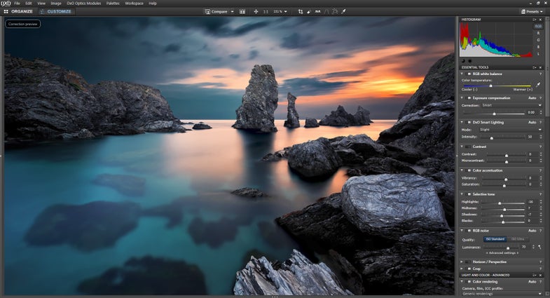 DXO Optics Pro 9.5 Photo Editing Software