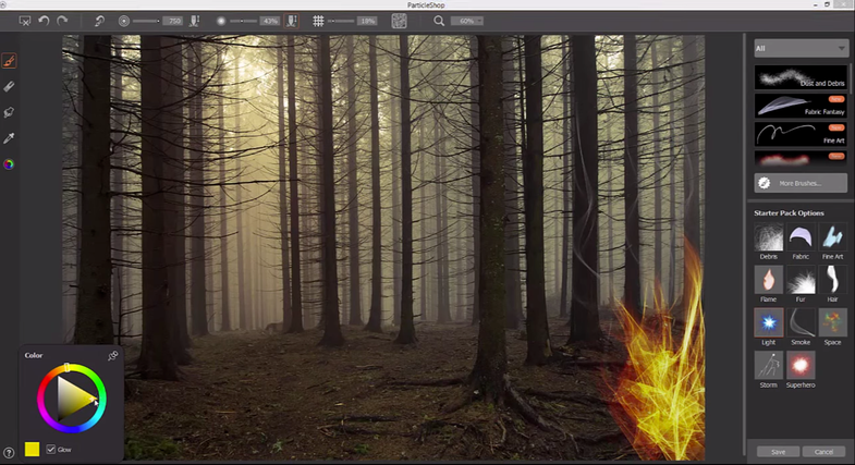 Corel ParticleShop for Photoshop adds creative Painter brushes