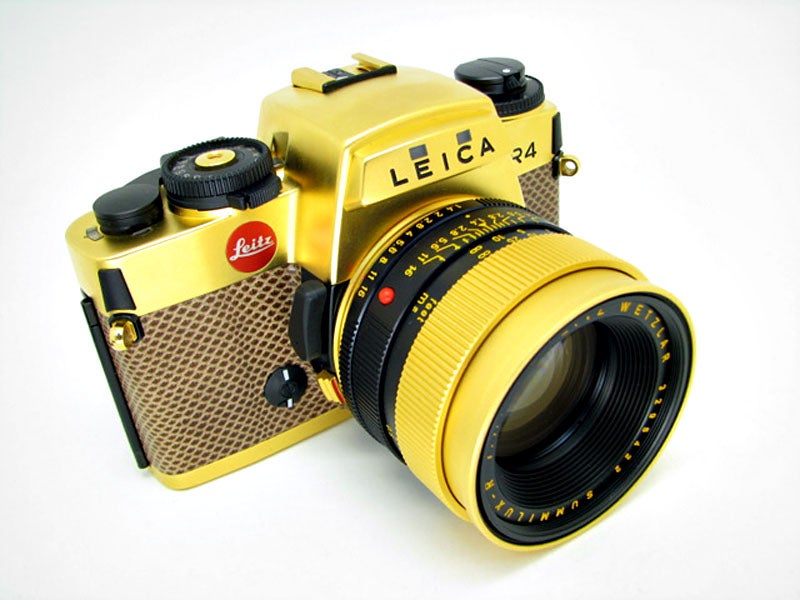 24K Gold Leica R4 with Summilux-R 50mm f/1.4 lens- $3,355.00