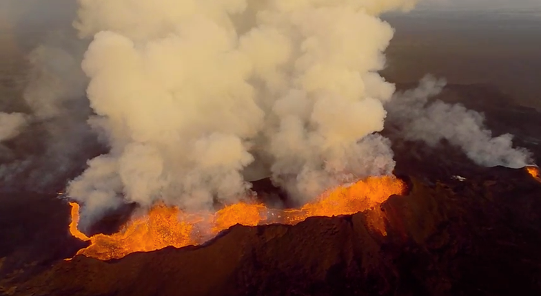 Drone Camera Melts In Volcano