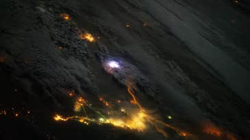 NASA Photo Shows Lightning From The International Space Staion