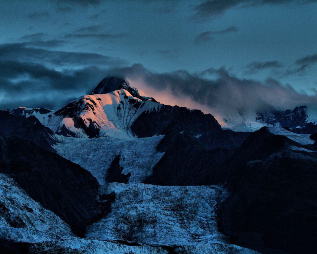 Morning light on an Alaskan Glacier.
