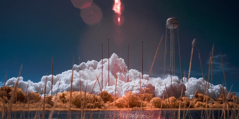 NASA Releases Incredible Infrared Rocket Launch Photo