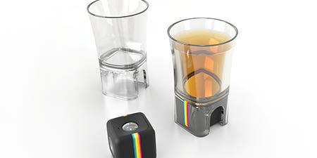 FYI: Polaroid Makes a Shot Glass Mount For Its Action Camera