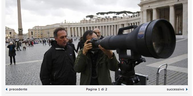 Here’s a Reporter Using the Insane Nikon 1200-1700mm To Photograph The New Pope
