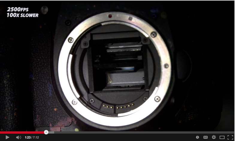 Watch a Camera Shutter at 10,000 fps slow motion