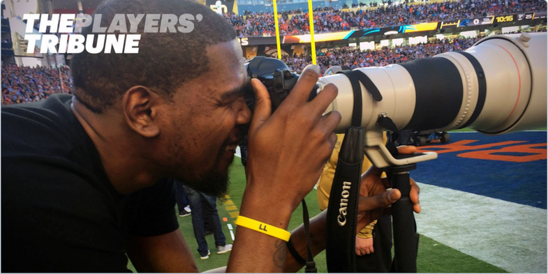 Kevin Durant Photographer at the Super Bowl