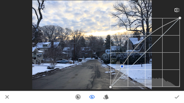 Using curves in the newest version of Snapseed