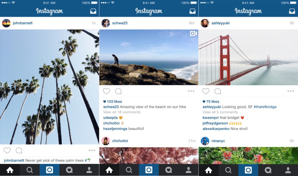 Instagram Allows Portrait and Landscape Photos