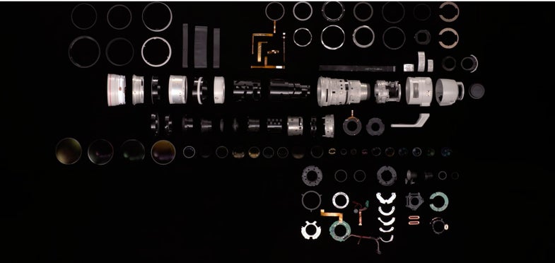 Canon 200-400mm telephoto zoom lens exploded video