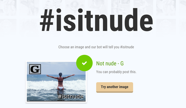 isitnude.com can tell if there are naked people in your photos