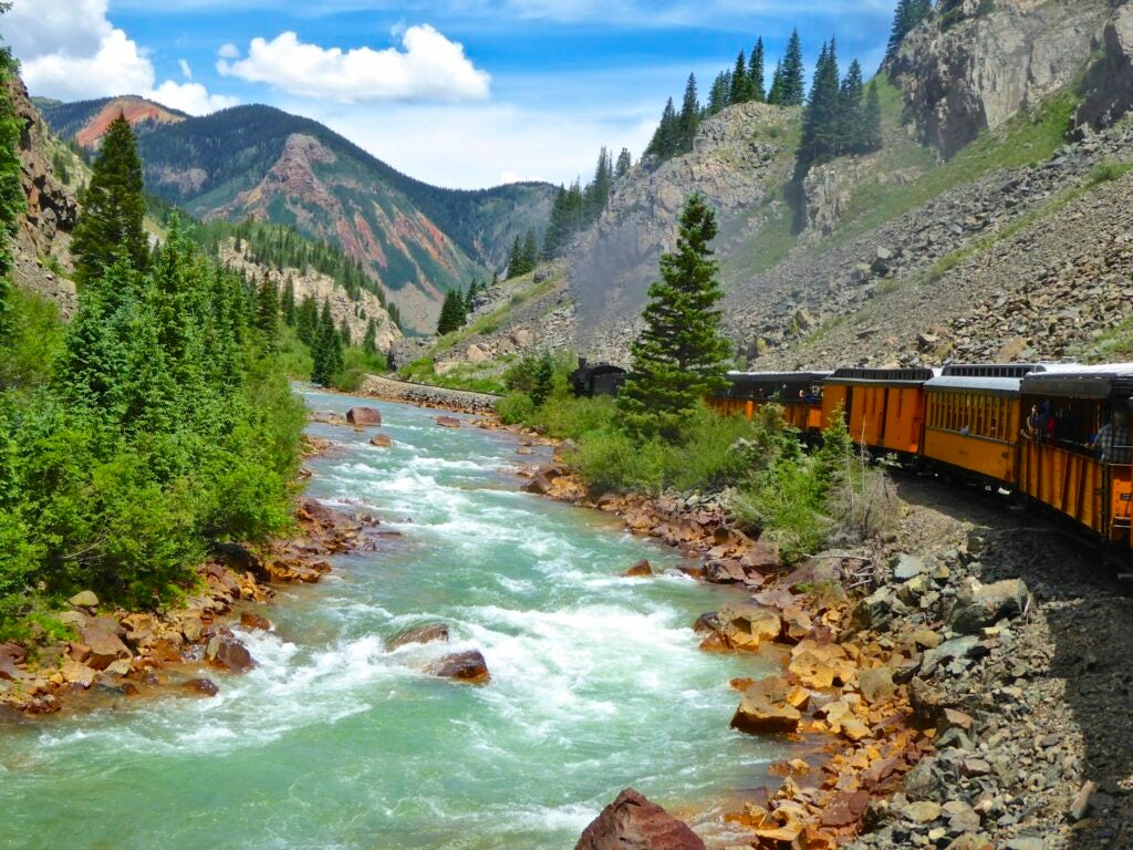 Riding the train in paradise