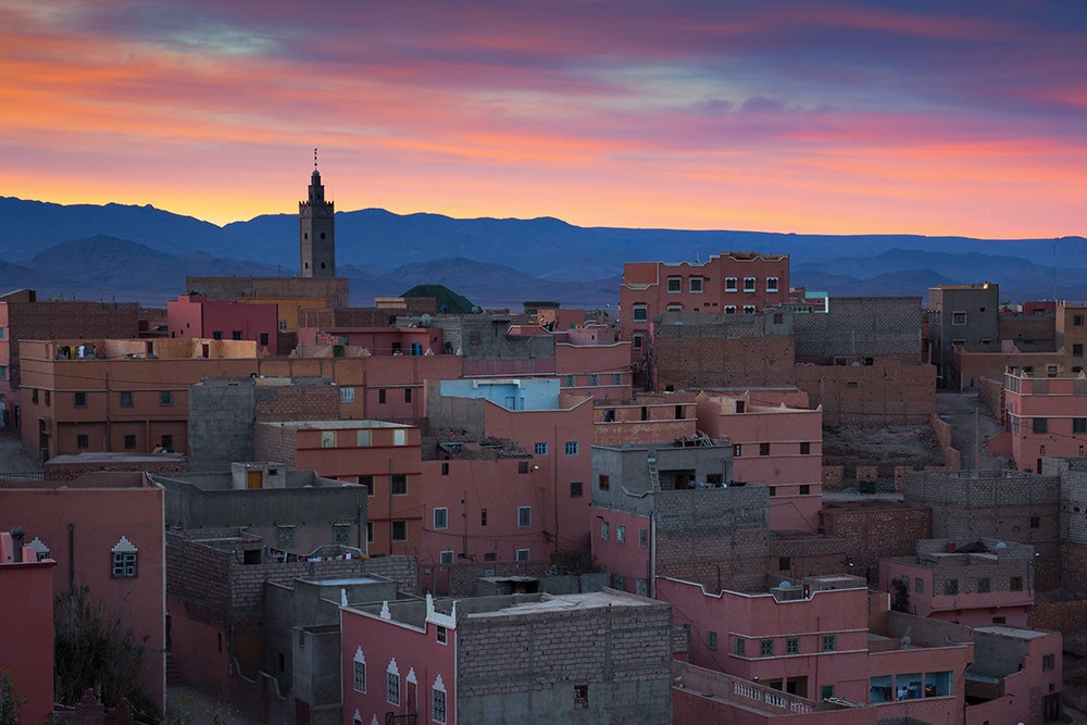 Dawn in the foothills of the Atlas Mountains, captured by Richard Bernabe with a canon EOS 5D Mark III and 24–105mm f/4l IS EF Canon lens at 65mm, 0.3 second at f/13, ISO 100. _ Photo: Richard Bernabe_