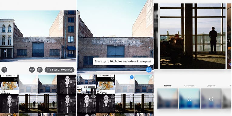 Instagram can now include multiple photos in a single ‘album’ post