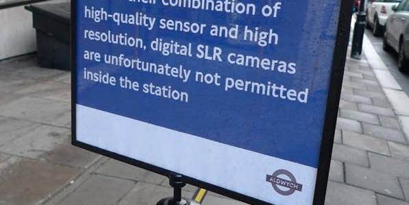 DSLRs banned in London Tube Station