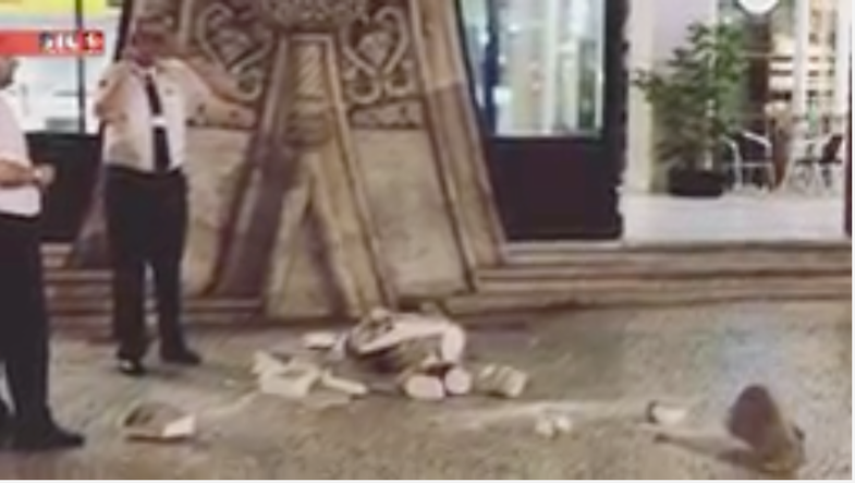 Destroyed Statue by Selfie Taker